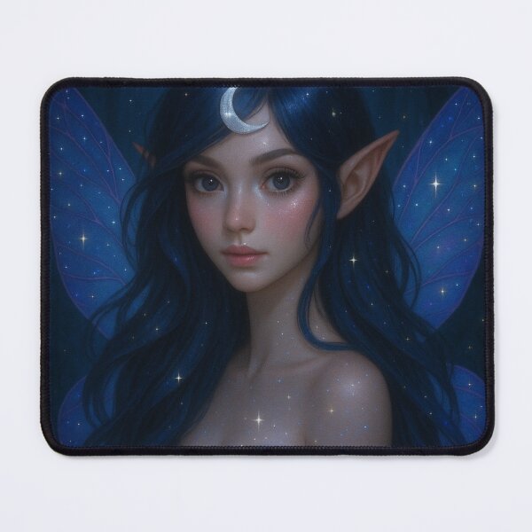 Item preview, Moonlight Fairy – Enchanted Night Fantasy Portrait" designed and sold by Esperidi.