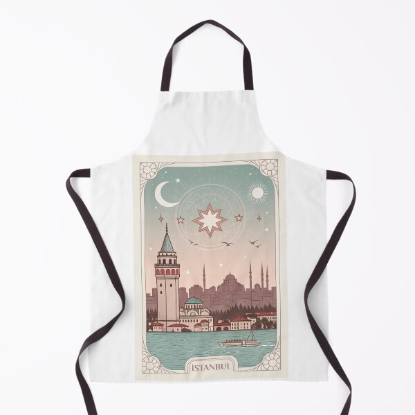 Item preview, Retro Istanbul Travel Poster - Galata Tower and Cityscape View designed and sold by asliberry.