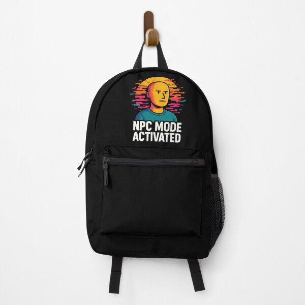 Item preview, "NPC Mode Activated – Retro Futuristic Glitch Art." designed and sold by NoirBlancCo.