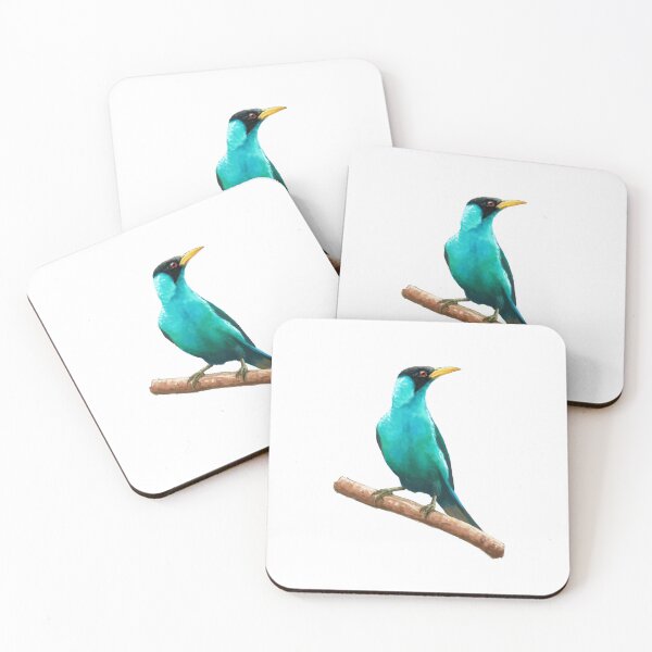 Item preview, Green Honeycreeper Illustration Alvaro Miranda Boquete Panama designed and sold by Alvaro-Miranda.