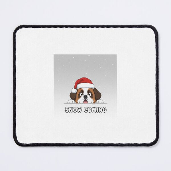 Item preview, Cute Saint Bernard Puppy in Santa hat designed and sold by mayatA-rt.