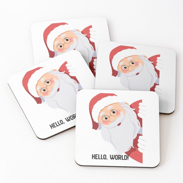 Item preview, Peeking Santa Claus "Hello, World!" Programmer Christmas Design designed and sold by Lavaana.