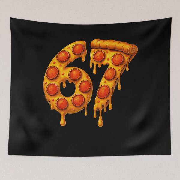 Item preview, Funny Drip Six Seven 67 meme Pizza designed and sold by AdelinaPi.