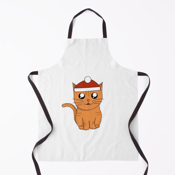 Item preview, Cute Christmas Ginger Cat with Santa Hat designed and sold by GREENZ0NE.