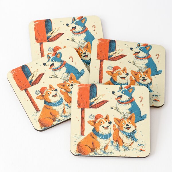Item preview, Corgis Mailing Letters to Santa designed and sold by Flying Doggo.