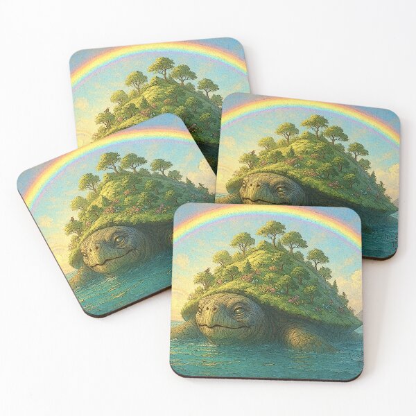 Item preview, turtle island scene tileartwork 1 designed and sold by tileartwork.