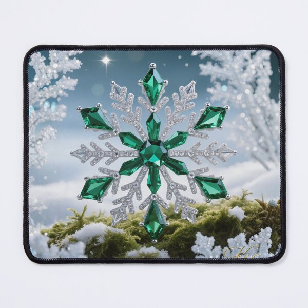 Item preview, Emerald Jewel Snowflake | エメラルド宝石の雪 designed and sold by CamillaCreation.