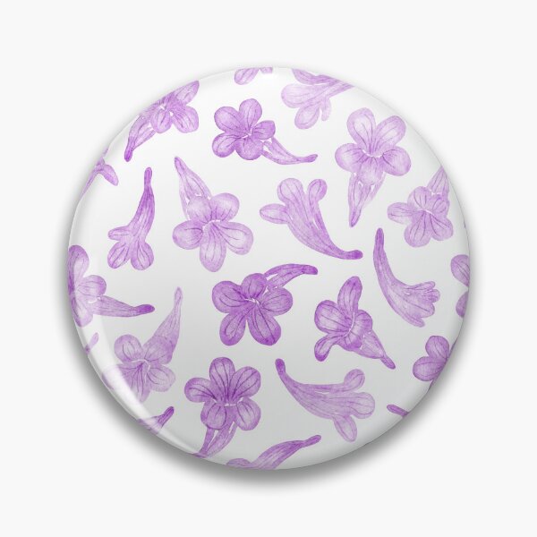 Item preview, Purple Jacaranda Flowers in Watercolor Pattern (White Background) designed and sold by andrebalest.art.