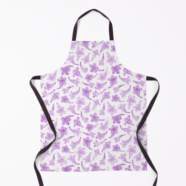 Item preview, Purple Jacaranda Flowers in Watercolor Pattern (White Background) designed and sold by andrebalest.art.