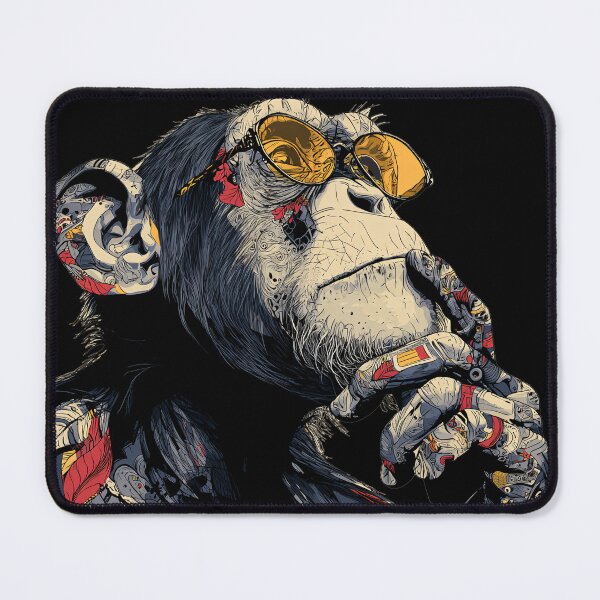 Item preview, Thinking Monkey Wearing Clothes designed and sold by BeeFreeStudio.