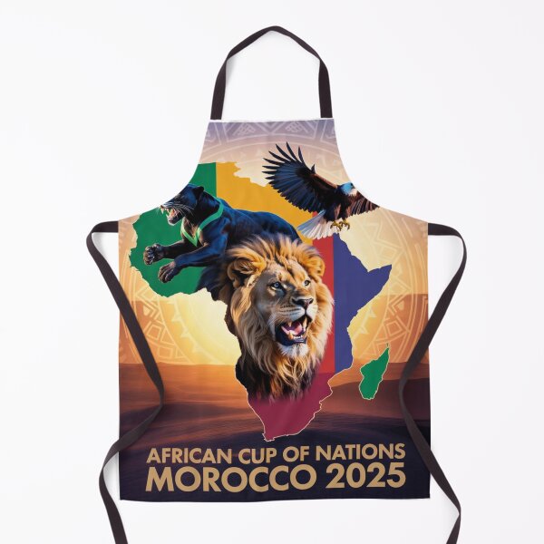 Item preview, Vintage AFCON Morocco 2025 - Retro Atlas Lion & Super Eagles Print designed and sold by SHOPYWOOD ⭐⭐⭐⭐⭐.
