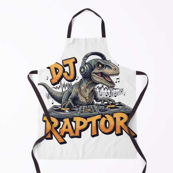 Item preview, DJ Raptor – Cool Velociraptor DJ Music Design designed and sold by DinoPrints-shop.