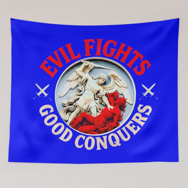 Item preview, Good Conquers Evil | Angel Triumphant Spiritual Design designed and sold by PatriotPrint.