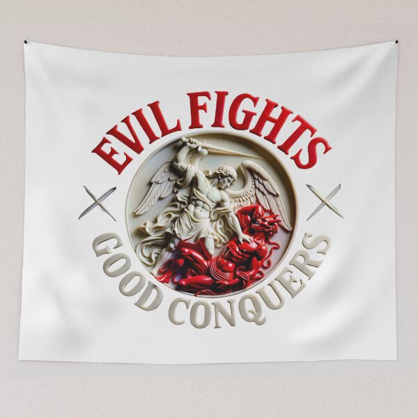 Item preview, 3D Good Conquers Evil | Angel Triumph Embossed Design PNG designed and sold by PatriotPrint.