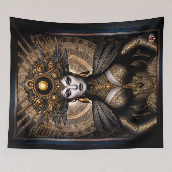 Item preview, The Alluring Regal Portrait Of Balaria Rhiphan Striking AI Concept Art by Xzendor7 designed and sold by Xzendor7 Digital Art Creations.