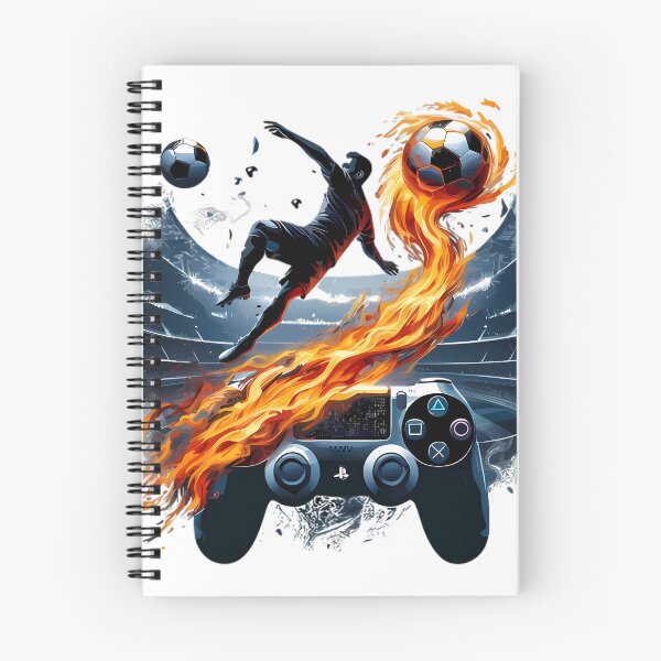 Artikelvorschau, FIFA Fußball-Gaming-Feuer PlayStation-Kunst entworfen und verkauft von DrawDrip.