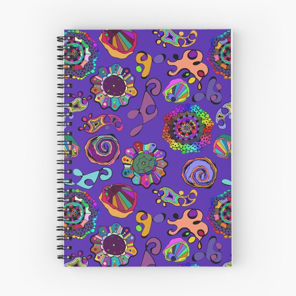 Item preview, Inky Circles Doodles Multicolor on Purple designed and sold by CheriesArt.