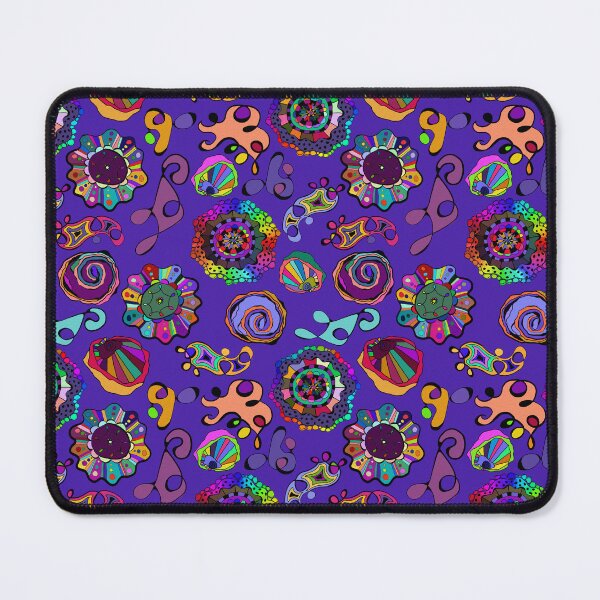 Item preview, Inky Circles Doodles Multicolor on Purple designed and sold by CheriesArt.