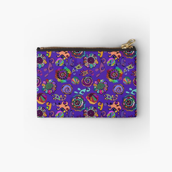 Item preview, Inky Circles Doodles Multicolor on Purple designed and sold by CheriesArt.