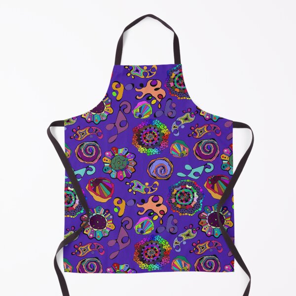 Item preview, Inky Circles Doodles Multicolor on Purple designed and sold by CheriesArt.