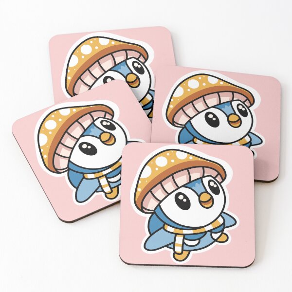 Item preview, Pokochama "The penguin with the mushroom hat" designed and sold by Konekoshu.