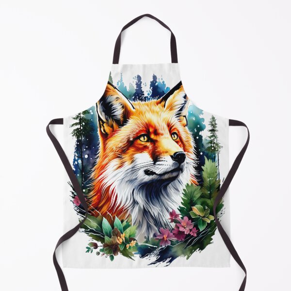 Artikelvorschau, Rotfuchs-Aquarellwald, Laub, Bäume, Wildtiere, Tiere entworfen und verkauft von BirdsnStuff.