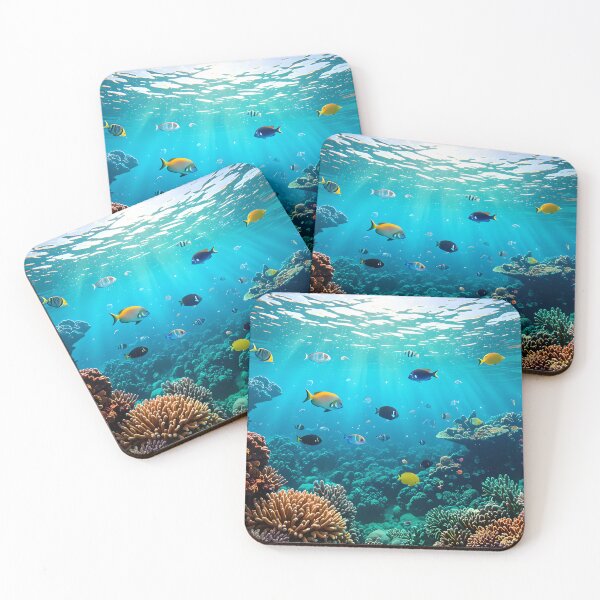 Item preview, Tropical Fish Coral Reef Seascape designed and sold by AnimalAirtistry.