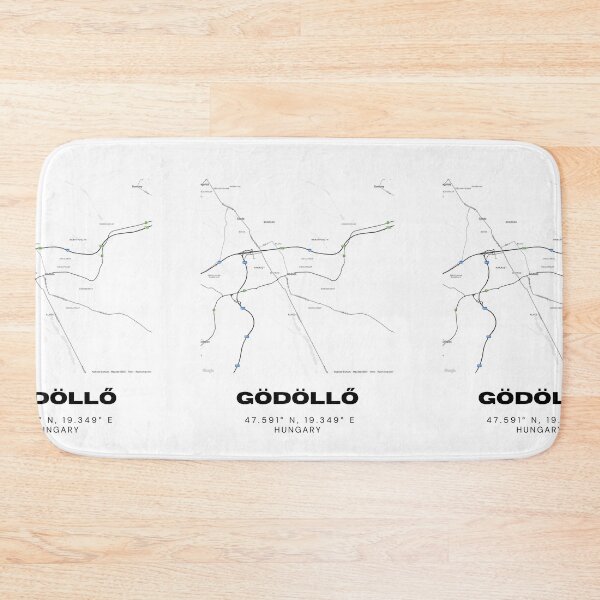 Item preview, Gödöllő Hungary Map | Minimalist Black & White City Poster designed and sold by RM-Journey.