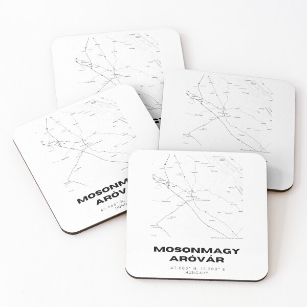 Item preview, Mosonmagyaróvár Hungary Map | Minimalist Black & White Poster designed and sold by RM-Journey.
