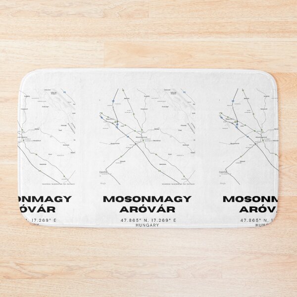 Item preview, Mosonmagyaróvár Hungary Map | Minimalist Black & White Poster designed and sold by RM-Journey.