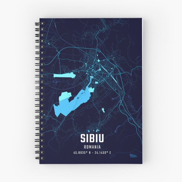 Item preview, Sibiu Midnight City Map designed and sold by HomeLivingCo.