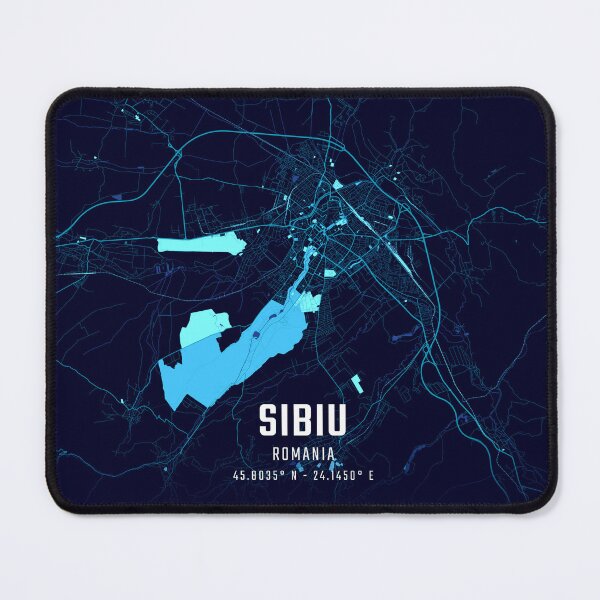 Item preview, Sibiu Midnight City Map designed and sold by HomeLivingCo.