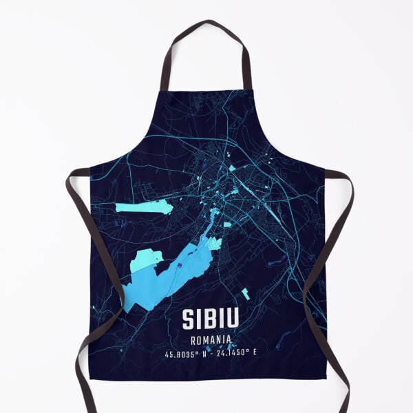 Item preview, Sibiu Midnight City Map designed and sold by HomeLivingCo.