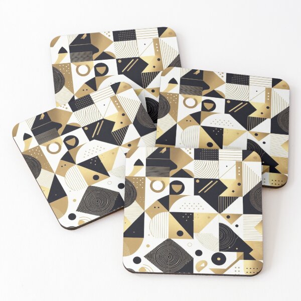 Item preview, Luxury Gold Geometric Pattern – Black & Gold Art Deco Diamonds designed and sold by GuffyGlowVault.