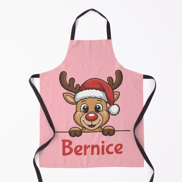 Item preview, Bernice Cute Christmas Reindeer Graphic with Santa Hat | Personalized Holiday Gift Idea designed and sold by 89BLACK.