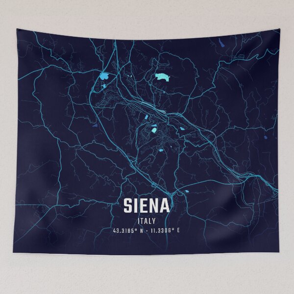 Item preview, Mapa de Siena a medianoche designed and sold by HomeLivingCo.