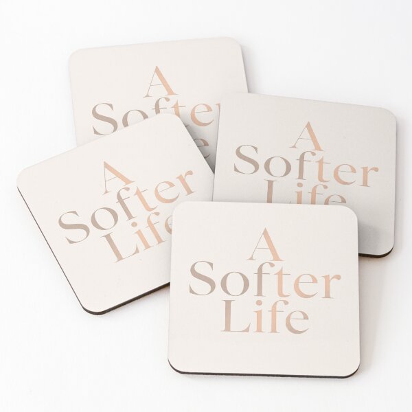 Item preview, A Softer Life – Minimalist Aesthetic Typography, Soft Life Movement Quote, Calm Lifestyle & Self-Care Design designed and sold by PureBrain.