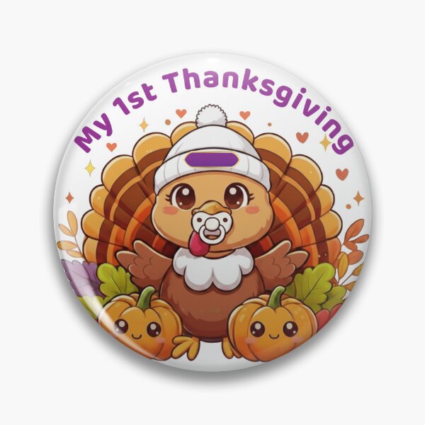 Item preview, Cute Baby Turkey – My First Thanksgiving designed and sold by StickerlyYours369.