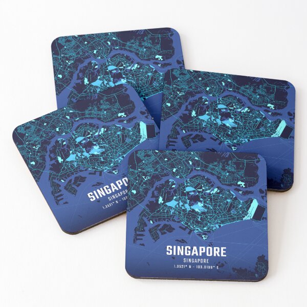 Item preview, Singapore Midnight City Map designed and sold by HomeLivingCo.