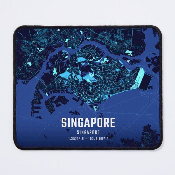 Item preview, Singapore Midnight City Map designed and sold by HomeLivingCo.