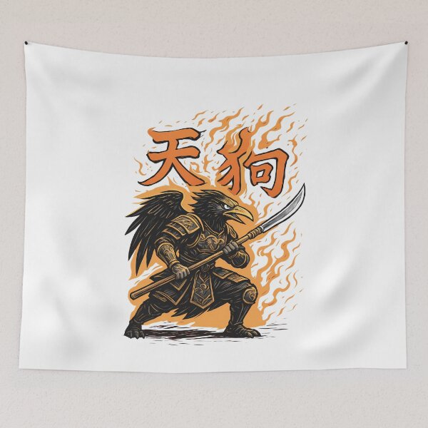 Item preview, Tengu Warrior Japanese Folklore Mythical Bird Demon designed and sold by k3rstman1.