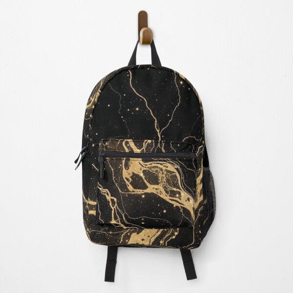 Item preview, Luxury Black Marble with Gold Veins – Golden Marble Pattern designed and sold by GuffyGlowVault.