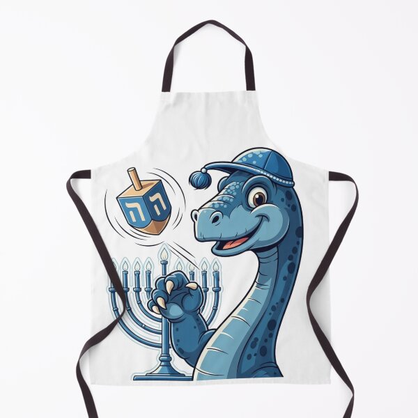 Item preview, Hanukkah Dinosaur – Cute Dreidel & Menorah Design designed and sold by DinoPrints-shop.