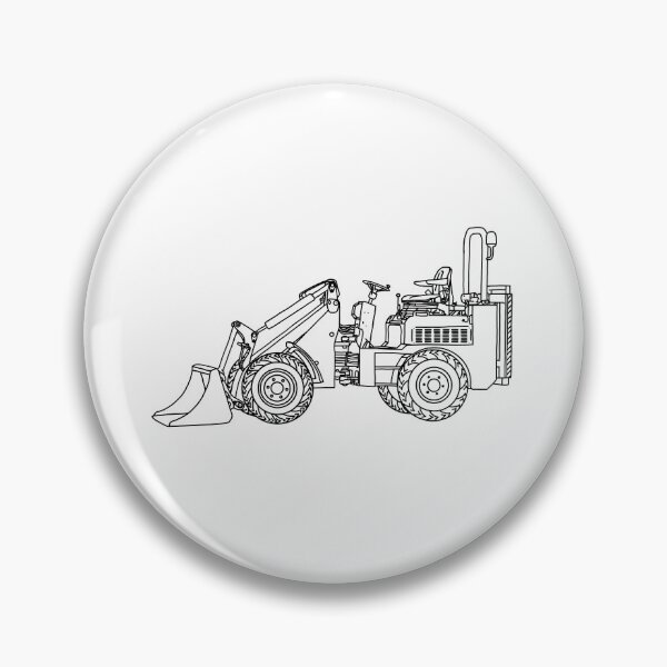 Item preview, Compact Articulated Loader Line Art Illustration designed and sold by ElceMare.