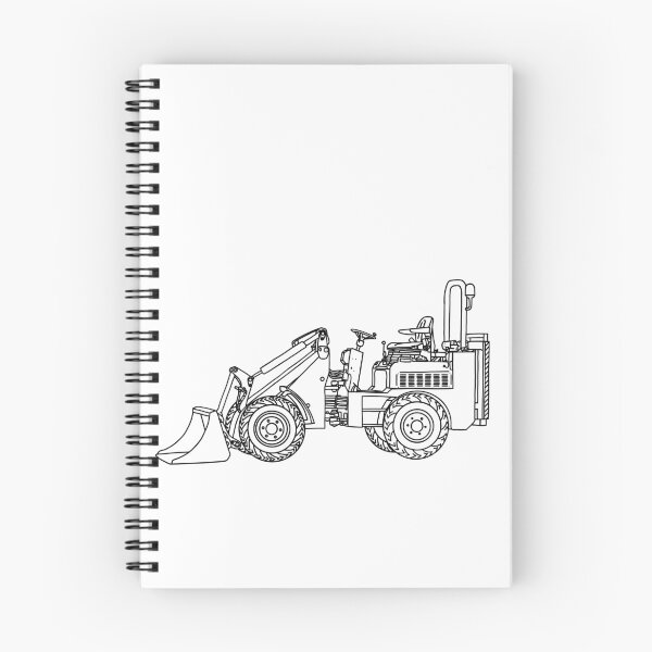 Item preview, Compact Articulated Loader Line Art Illustration designed and sold by ElceMare.