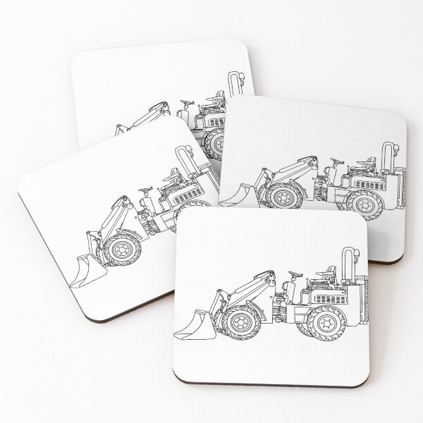 Item preview, Compact Articulated Loader Line Art Illustration designed and sold by ElceMare.