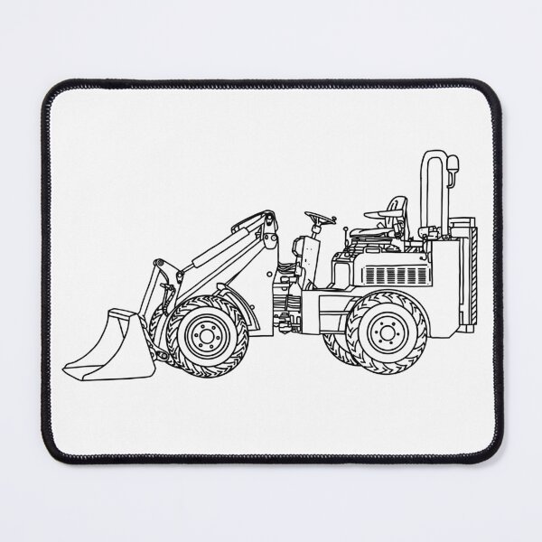 Item preview, Compact Articulated Loader Line Art Illustration designed and sold by ElceMare.