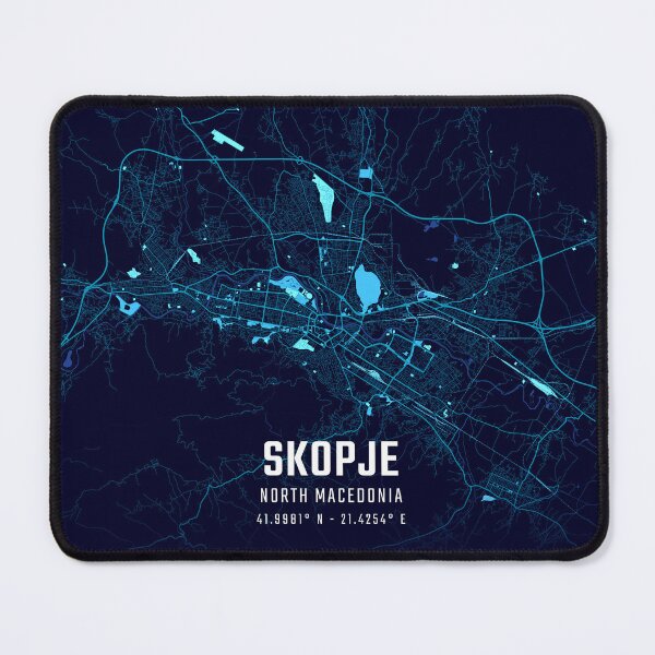Item preview, Skopje Midnight City Map designed and sold by HomeLivingCo.