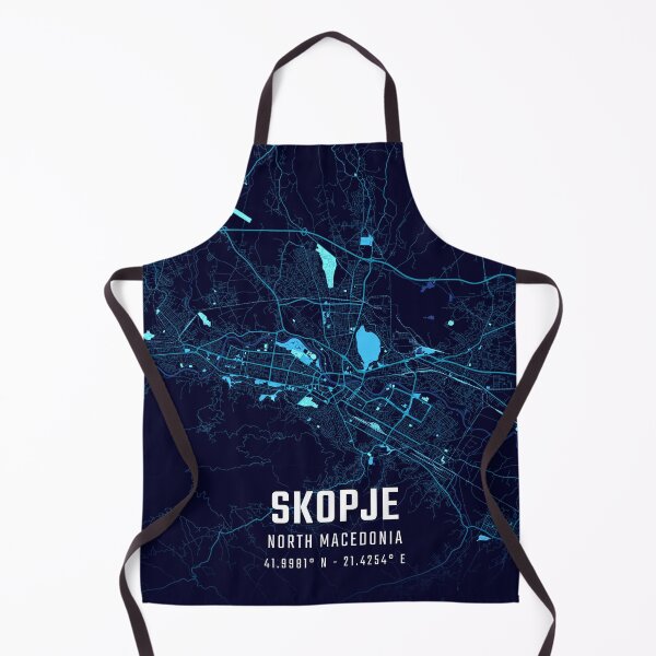 Item preview, Skopje Midnight City Map designed and sold by HomeLivingCo.