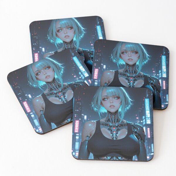 Item preview, Hot Anime Cyborg Girl With Futuristic Power Aura designed and sold by BorgSpareParts.